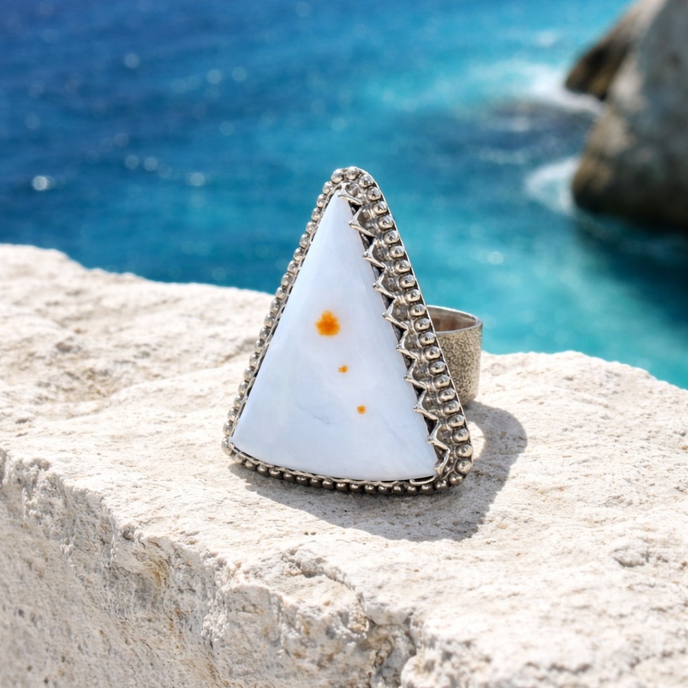 Polka Dot Jasper Statement Ring